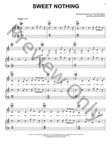 Sweet Nothing piano sheet music cover